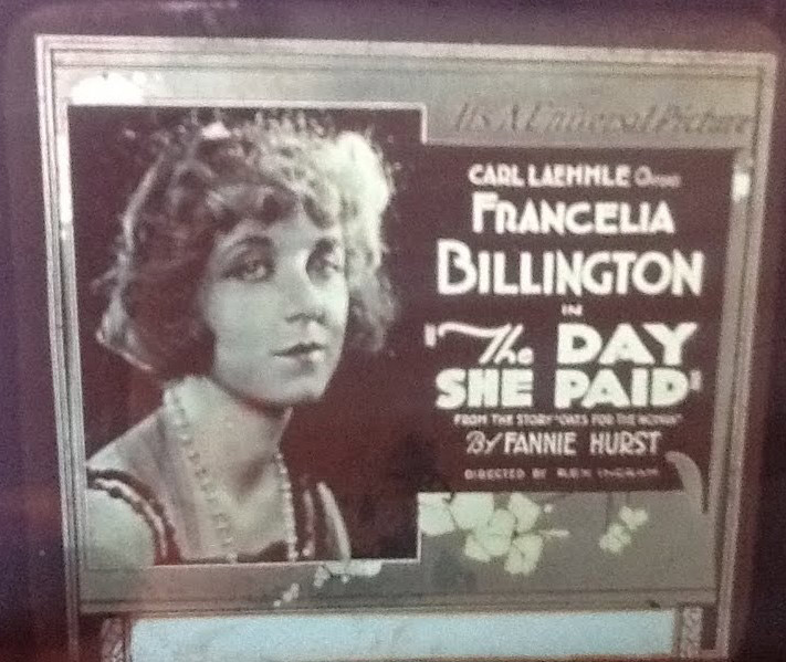 The Day She Paid (1919), magic lantern slide, courtesy of Bill Grantham